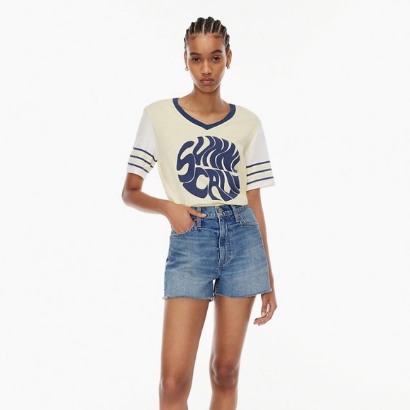 NWT Aritzia Denim Forum The Arlo ‘50s Short Size 28 5 Yrs Bleu With Love - Picture 5 of 6